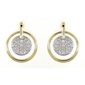 Cluster Diamond Party Wear Fine Round Stud Earrings